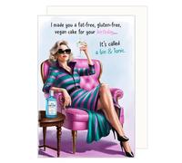 Edition Seidel Biglietto d'auguri premium con busta. Biglietto d'auguri con scritta Billet Compleanno Uomo Donna Gin & Tonic Divertente Umorismo (G3585 SW024)