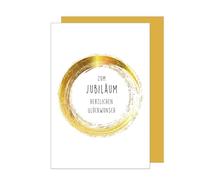 Edition Seidel Biglietto di auguri per anniversario con busta, biglietto di auguri per il giorno dell'onore (lingua italiana non garantita) (J134 SW024)