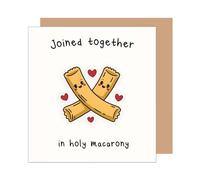 Edition Seidel Biglietto di auguri quadrato di alta qualità per matrimonio con busta. Biglietto di auguri per matrimonio Just Married Maccoronia divertente (HQ140 SW025)