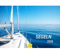 Edition Seidel Calendario Premium a vela 2026, formato DIN A4, da parete, barca a vela, nave a vela, regatta, barche, vento, sole, oceano