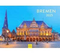Edition Seidel Calendario Premium Bremen 2025 formato DIN A3 da parete Europa Germania Hansestadt Weser Marine Museum Bremer Stadtmusikanten