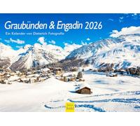 Edition Seidel Calendario Premium Graubünden & Engadin 2026, formato DIN A4, da parete Europa, Svizzera, Alpi, Pass Werner Dieterich