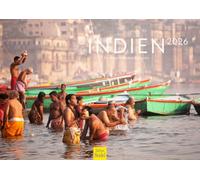Edition Seidel Calendario Premium India 2026, formato DIN A3, da parete, Asia, tempio, gente, costa, natura