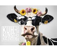 Edition Seidel Calendario Premium KuhKunstKalender 2026 Formato DIN A3 da Parete Calendario delle Vacche Arte Moderna
