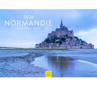 Edition Seidel Calendario Premium Normandia 2026 formato DIN A3 da parete Europa Nord Francia Saint-Michel costa mare spiaggia calcarea faro Peter Schickert