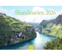 Edition Seidel Calendario Premium Scandinavia 2026 formato DIN A3 calendario da parete Norvegia Svezia Danimarca Islanda Finlandia Lapponia fiordi geyser aurora boreale paesaggi nordici