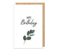 Edition Seidel Premium biglietto d'auguri con busta. Biglietto di auguri Billet compleanno Happy Birthday uomo donna le foglie divertente detti Card (G3368 SW022)