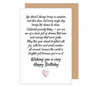 Edition Seidel Premium Biglietto di auguri di compleanno con busta. Auguri di buon compleanno Happy Birthday per uomo donna amici desideri cuore (G4231 SW026)