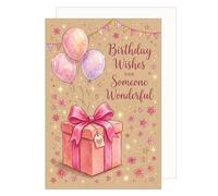 Edition Seidel Premium Biglietto di auguri di compleanno con busta. Auguri di buon compleanno Happy Birthday per uomo donna partner mamma meraviglioso (G4279 SW026)