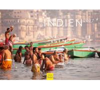 Edition Seidel Premium calendario India 2027 Formato DIN A4. Calendario da parete tedesco Asia templi persone costa natura Peter Schickert