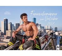 Edition Seidel Premium calendario Vigili del fuoco da innamorarsi 2027 Formato DIN A4. Calendario da parete tedesco calendario uomini vigili del fuoco pompiere autoscala skyline fitness muscoli