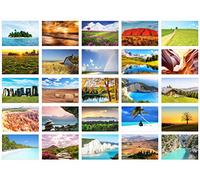 Edition Seidel Set di 25 cartoline di alta qualità con paesaggi naturali del mare, montagne, foreste e valle