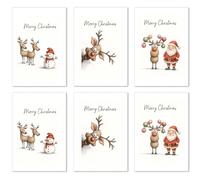 Edition Seidel Set di 6 biglietti di Natale esclusivi (2 x 3) con busta, biglietti di auguri natalizi con busta, biglietti di auguri natalizi