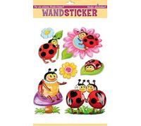 Edition Trötsch 3995 - Adesivi da parete, riutilizzabili, lucidi, motivo coccinelle