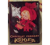 Éditions Clouet 29009 - Targa in Metallo, Motivo: pubblicità Chocolat Köhler di Onwy, Dimensioni 15 x 21 cm