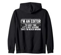 Editor Never Wrong Editors Review Editing Writing Gift Felpa con Cappuccio