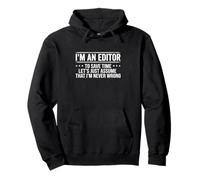 Editor Never Wrong Editors Review Editing Writing Gift Felpa con Cappuccio