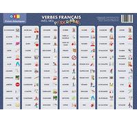 Editorial GEU Quadretti Cameretta Bambino Per Imparare I Verbi | Poster Bambini Con Pittogrammi Per Facilitare L'Apprendimento Dei Verbi | Disponibile In Diverse Lingue (Francese)