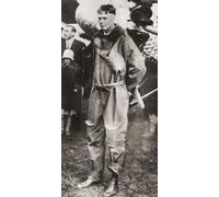 EDITORIALE Charles Augustus Lindbergh 1902-1974. Americano aviatore ufficiale militare autore inventore e attivista. Dal concorso del secolo pubblicato 1934. Stampa poster di Ken Welsh (9 x 19)
