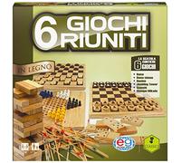 Editrice Giochi 6037248 - Classic Games 6 Giochi Riuniti in Legno
