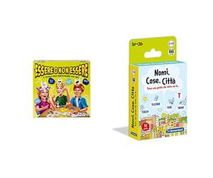Editrice Giochi, Essere o Non Essere , il più classico tra i giochi da tavolo per indovinare chi sei! per bambini e famiglie, dai 7 anni in su & Clementoni- Nomi, Cose, Città Gioco da Tavola
