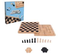 Merchandising Editrice Giochi: Dama & Scacchi, Tris In Legno
