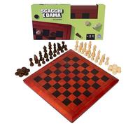 Spin Master Editrice Giochi Set Scacchi e Dama in Elegante Valigetta di legno