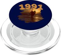 Edizione di compleanno estiva di Sunset Surfer Retro Beach 1991 PopSockets PopGrip per MagSafe