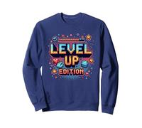 Edizione Level Up: Celebrazione del Successo dei Giocatori Felpa, Unisex per Adulti, Navy, L