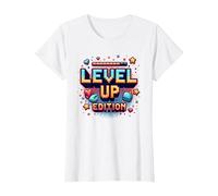 Edizione Level Up: Celebrazione del Successo dei Giocatori Maglietta, Donna, Bianco, L