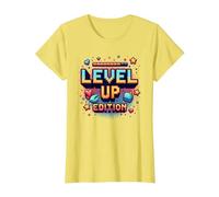 Edizione Level Up: Celebrazione del Successo dei Giocatori Maglietta, Donna, Limone, L