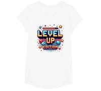 Edizione Level Up: Celebrazione del Successo dei Giocatori Maglietta, Ragazze, Bianco, L
