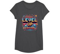 Edizione Level Up: Celebrazione del Successo dei Giocatori Maglietta, Ragazze, Grigio Scuro, L