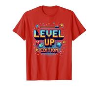 Edizione Level Up: Celebrazione del Successo dei Giocatori Maglietta, Uomo, Rosso, L