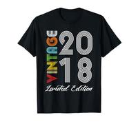 Edizione limitata 2018 Compleanno 2018 Nato 2018 Vintage Maglietta