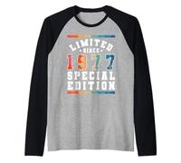 Edizione Speciale Limitata Compleanno Nato nel 1977 Maglia con Maniche Raglan