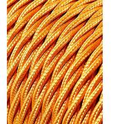 EDM Cavo in Tessuto Intrecciato 2 x 0,75 mm C-45 Oro Opaco Seta