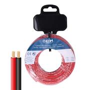EDM Product Cavo parallelo piatto EDM 28710 nero rosso 50 m 2 x 1 mm - Marca EAN: 8425998287103