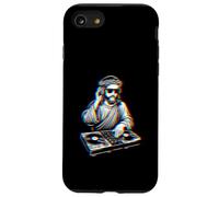 EDM Vaporwave Jesus DJ Turntables Rave Techno Music Party Custodia per iPhone SE (2020) / 7 / 8