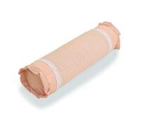 EDMILE Cuscino a rullo per collo in grano saraceno, cuscino cilindrico regolabile con motivo scozzese e pizzo, supporto cervicale, cuscino rotondo per alleviare il dolore al collo (40,6 x 10,2 cm