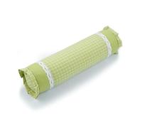 EDMILE Cuscino a rullo per collo in grano saraceno, cuscino cilindrico regolabile con motivo scozzese e pizzo, supporto cervicale, cuscino rotondo per alleviare il dolore al collo (40,6 x 10,2 cm