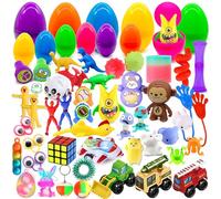 Edmirfun Uova di Pasqua Preriempita con 48 Pezzi Fidget Toys, Uova di Pasqua a Sorpresa, Antistress Bambini, Caccia All'Uovo di Pasqua, Riempimento del Cesto di Pasqua, Regali di Pasqua per Bambini