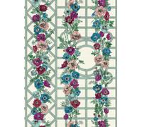 Edmond Petit Carta da parati Jardin d'Anémones - Fuschia/ Bleu