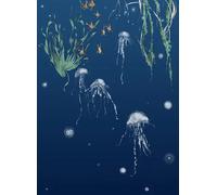 Edmond Petit Carta da parati Nautilus/Méduses/Nénuphars - Marine - Méduses droit - Marine