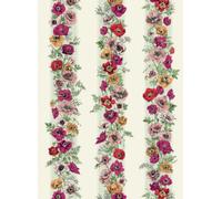 Edmond Petit Carta da parati Rayure d'Anémones - Orange/ Rouge