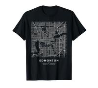 Edmonton Alberta Mappa della Città Minimalista Strade Maglietta
