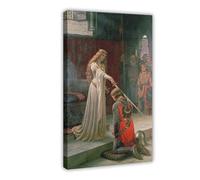 Edmund Blair Leighton - Poster su tela The Accolade, decorazione artistica da parete per camera da letto, ufficio, stanza, regalo, 50 x 75 cm