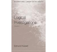 Edmund Husserl Logical Investigations Volume 1 (Tascabile)