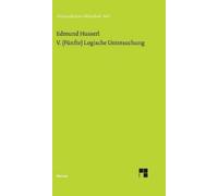 Edmund Husserl V. (Fünfte) Logische Untersuchung (Copertina rigida)
