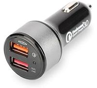 Caricabatteria Per Auto Quick Charge 30 2 Porte 3 Ampere Max